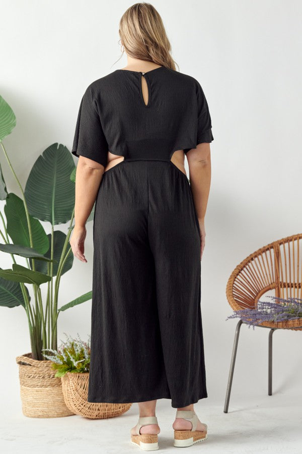 Black Peek-A- Boo Jumpsuit