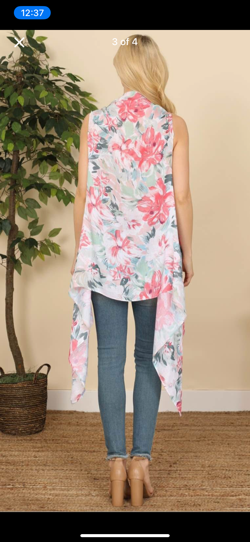 Flower Print Kimono