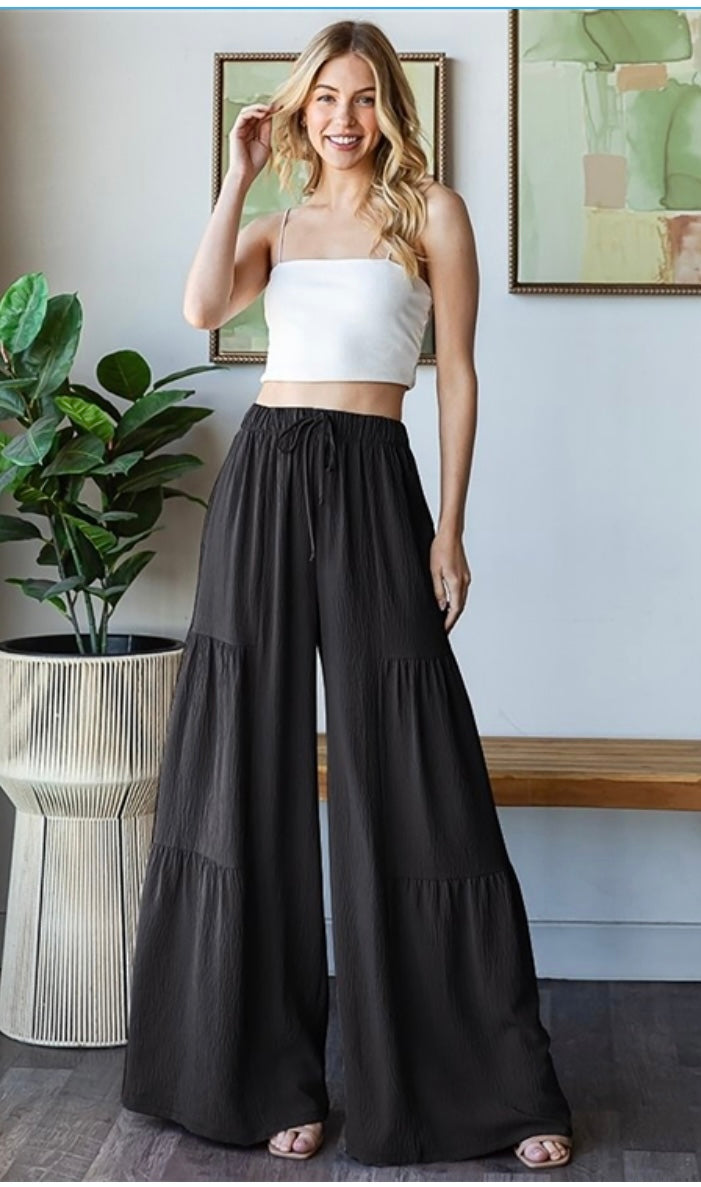 Black Oversized Wide Leg Pants